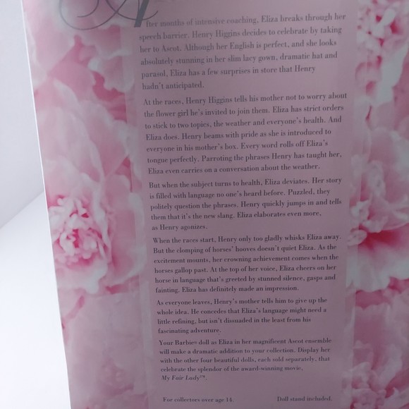 Barbie Eliza Doolittle in My Fair Lady 1995 Mattel 15497 Unopened - Picture 6 of 12